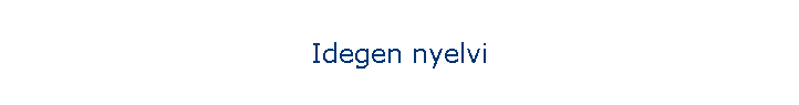 Idegen nyelvi