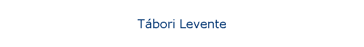 Tbori Levente